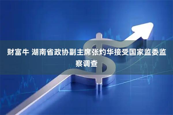 财富牛 湖南省政协副主席张灼华接受国家监委监察调查
